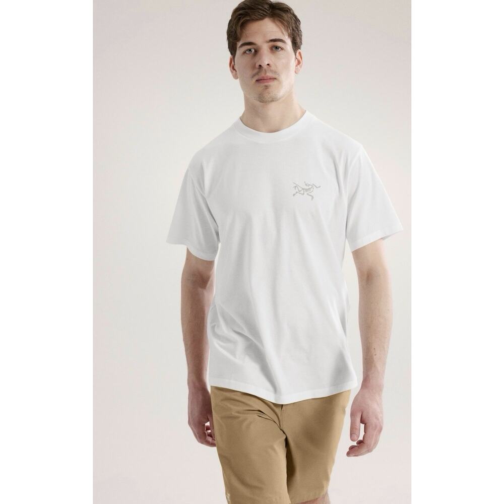 Arc'teryx Mens - Kragg SL Cotton SS Shirt S/S Tee T-shirt - White Light Medium